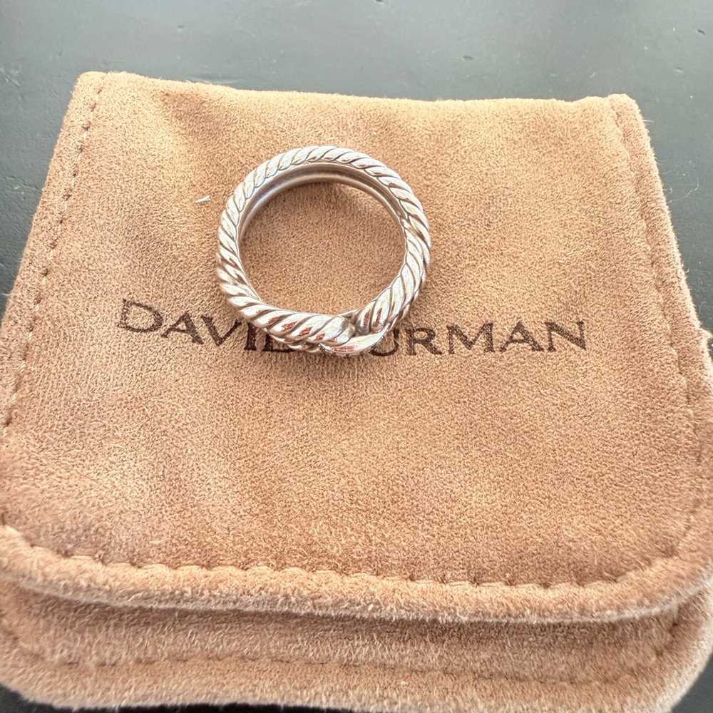 David Yurman Cable Loop Ring w/Diamonds, Size 7